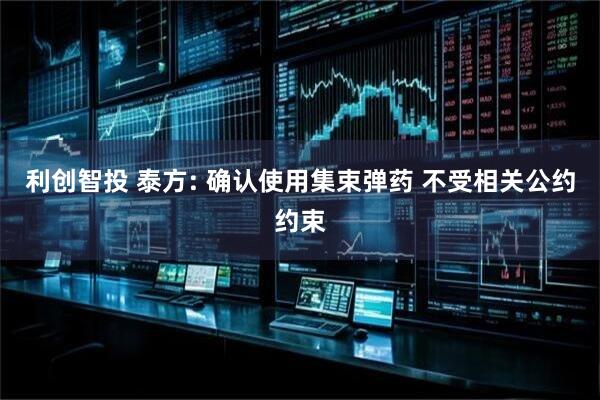 利创智投 泰方: 确认使用集束弹药 不受相关公约约束
