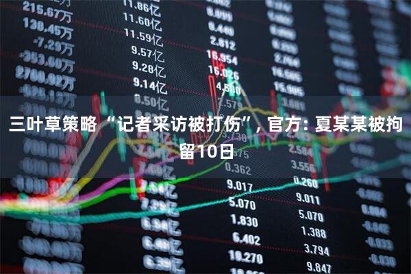 三叶草策略 “记者采访被打伤”, 官方: 夏某某被拘留10日