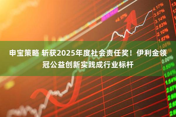 申宝策略 斩获2025年度社会责任奖！伊利金领冠公益创新实践成行业标杆
