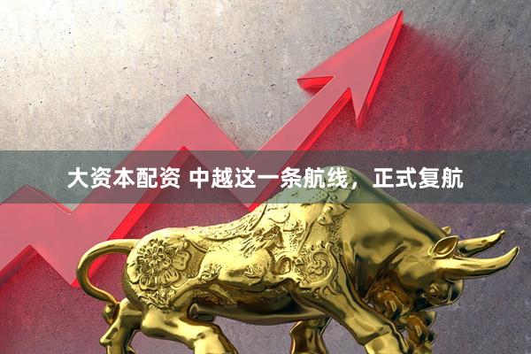 大资本配资 中越这一条航线，正式复航